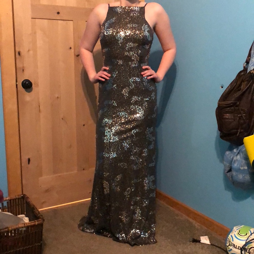 Sparkly long prom dress